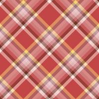 Seamless pattern in awesome cozy red, pink and yellow colors for plaid, fabric, textile, clothes, tablecloth and other things. Vector image. 2