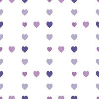 Seamless pattern with exquisite violet hearts on white background for plaid, fabric, textile, clothes, tablecloth and other things. Vector image.