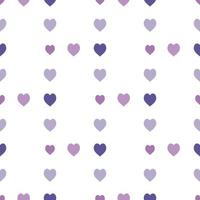 patrón impecable con exquisitos corazones violetas sobre fondo blanco para tela escocesa, tela, textil, ropa, mantel y otras cosas. imagen vectorial vector