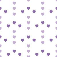 Seamless pattern with great violet hearts on white background for plaid, fabric, textile, clothes, tablecloth and other things. Vector image.