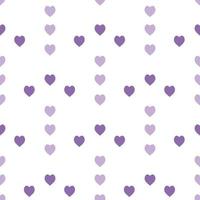 Seamless pattern with great violet hearts on white background for plaid, fabric, textile, clothes, tablecloth and other things. Vector image.