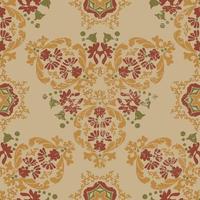 Vintage shabby Victorian floral pattern. Seamless vector pattern with grunge and scuffs. Beige,gold color. For wallpaper, ceramics or packaging.