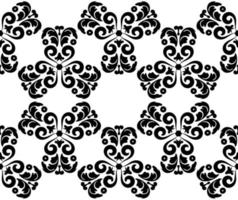 Seamless background with fantasy flowers. Black and white floral pattern with curls. Vector graphic vintage pattern. For fabric, tile, wallpaper or packaging.