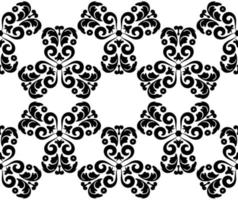 fondo transparente con flores de fantasía. patrón floral blanco y negro con rizos. patrón vintage gráfico vectorial. para tela, azulejo, papel pintado o embalaje. vector