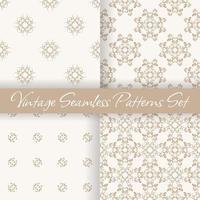 A collection of damask seamless patterns. Vector print in vintage style. For textiles, wallpaper, tiles or packaging.