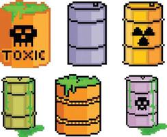 oil barrel pixel art. vector