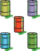 oil barrel pixel art. vector