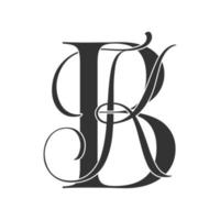 bk, kb, logotipo de monograma. icono de firma caligráfica. monograma del logotipo de la boda. símbolo de monograma moderno. logotipo de parejas para la boda vector