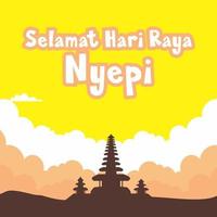 nyepi day design vector