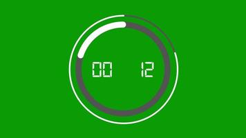 15 second animation from 15 to 0 seconds. Modern flat design with animation on dark background. 4K. video