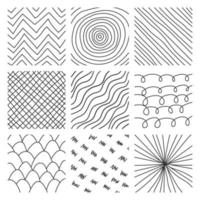 Handwritten Lines and strokes in different styles. Perfect for lettering and texture. vector