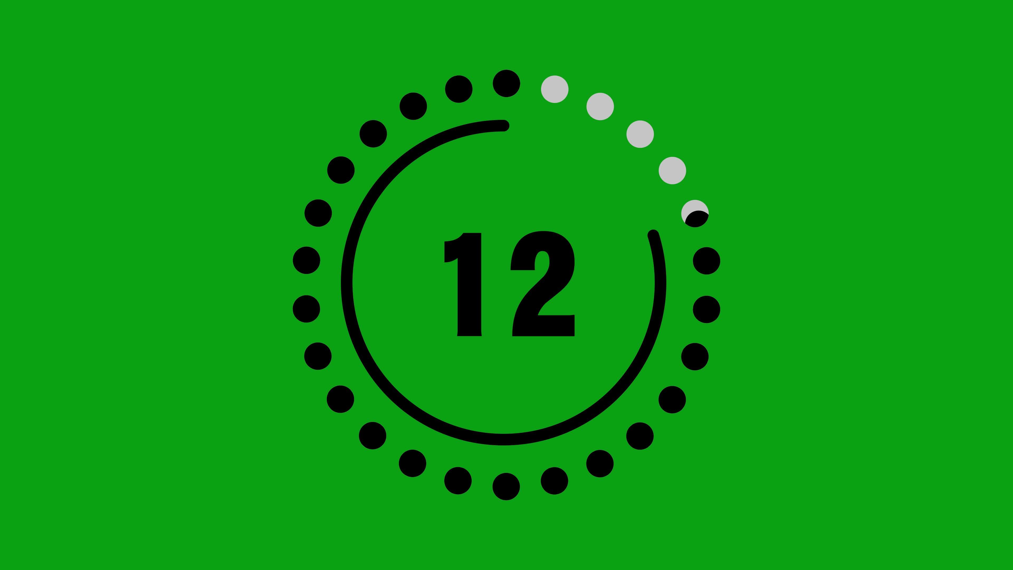 15 second animation from 15 to 0 seconds. Modern flat design with ...
