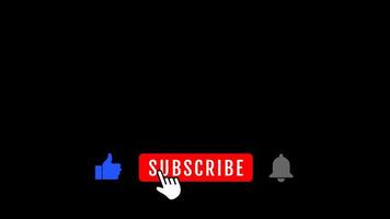 Subscribe and Reminder Button Animation on black channel. animated, background, click, internet, media, online, social, stream, streaming, video, views, youtube video