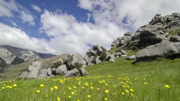 área de conservação da colina do castelo de timelapse ou kura tawhiti, passagem de arthur video