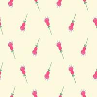Seamless pattern with crimson flowers. Bright stylish pattern for fabrics, textiles, wallpapers. vector