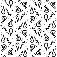 Vector pattern with black graphic elements. Doodle pattern for textiles, fabrics, posters.