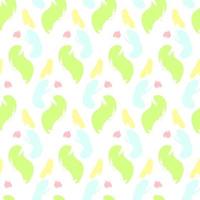 Bright psychedelic pattern with brush strokes. Vector seamless pattern for textile, wallpaper, background.