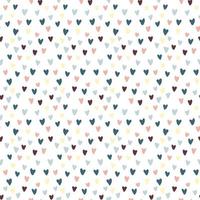 Cute pattern with small hearts. Drawn pattern for fabric, textile, wallpaper. vector