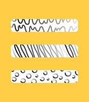 Trendy abstract hand drawn composition in minimal style on yellow background for interior design, walls, postcards, brochures. Vector design