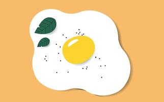 Sunny Side Up Egg Vector Illustration Stock Vector - Illustration of  poultry, duck: 49382979