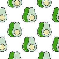 Avocado seamless pattern vector