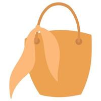 Orange beach bag vector illustration.