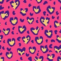 Background Seamless Pattern Wallpaper Leopard Print Neon Pink Cream vector