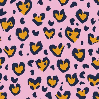 Background Seamless Pattern Wallpaper Leopard Print Pink Blue Yellow