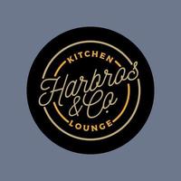 Circle Retro Modern Kitchen Lounge Logo vector