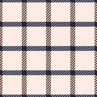 Classic pastel pink tartan plaid with blue and black stripes seamless pattern. Perfect for clothing, textile. vector