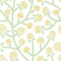 White seamless pattern with endless cloudberry thickets. Perfect for packaging, bed clothes, paperhangings. vector