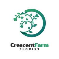 Crescent Farm Florist vector