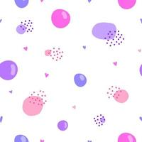 Simple abstract seamless pattern with dots and round shapes in Scandinavian style. vector