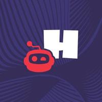 Robot Alphabet H Logo vector