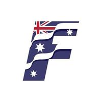 bandera del alfabeto australiano f vector