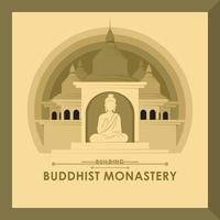 Buddhist Monastery Building vector