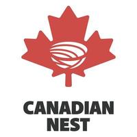 logotipo de nido canadiense vector