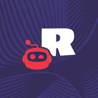 Robot Alphabet R Logo vector