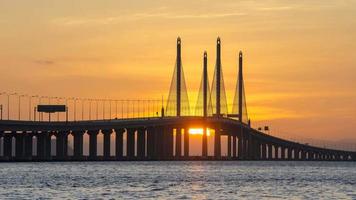 Timelapse 4k sun rise over the Second Bridge video