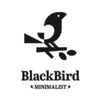 BlackBird Minimalist Logo vector