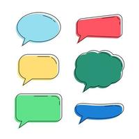 Vector bubble variations for text. Isolated bubble stickers.
