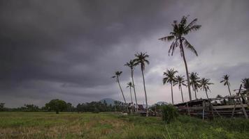 Timelapse cloudy raining weather video