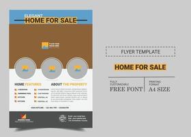 Real estate Flyer brochure design, business cover size A4 template, geometric vector