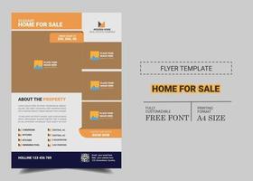 Real Estate Corporate Business Flyer home for sale poster pamphlet brochure cover design layout vector illustration template in A4 size