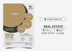 Real Estate White a4 brochure cover design Fancy info text frame Creative ad flyer font