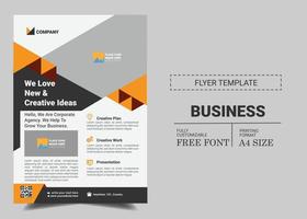 Corporate Business Flyer creative company template pamphlet brochure cover design layout vector illustration in A4 size