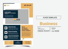 ilustraciones de vectores de negocios plantilla de póster de volante de estilo profesional corporativo en papel de folleto de tamaño a4