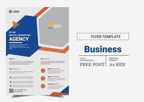 Digital Marketing poster vector illustrations Corporate professional style flyer template in A4 size pamphlet brochure paper