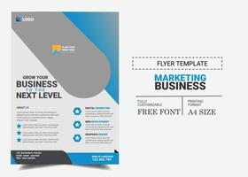 Flyer Design Digital Marketing template creative leaflet Vector illustration Corporate professional poster style in A4 size pamphlet paper