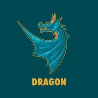 logotipo de dragon e sport vector